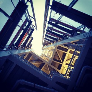 Looking up in the Shard