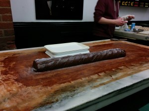 First time I witnessed the making of fudge. Magnificent. Above is chocolate mint. Oh the smell. Hmmm....